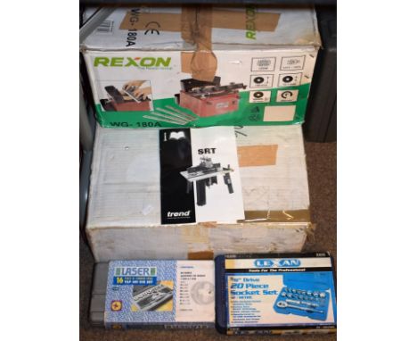 Routing table, grinder, socket sets etc   Condition: 