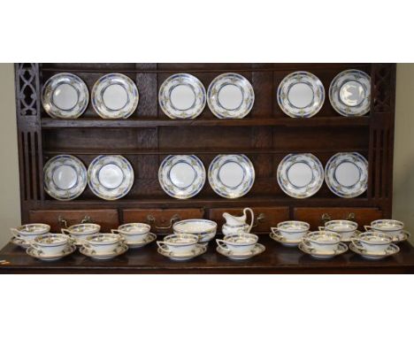 Early 20th Century Minton twelve person tea service decorated with the Princess pattern   Condition: 
