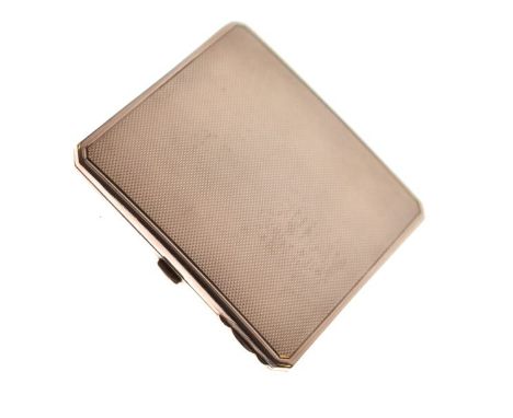 Elizabeth II engine turned silver square powder compact, Birmingham 1959   Condition: 