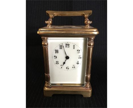 A Brass carriage clock 