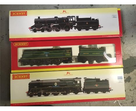 Hornby model trains R2586 BR 5-6-2, R2220 BR 4-6-2, R2714 BR 4-6-0