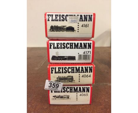 Model Trains Fleischmann trains model numbers 4171, 4161, 4064, 4065.