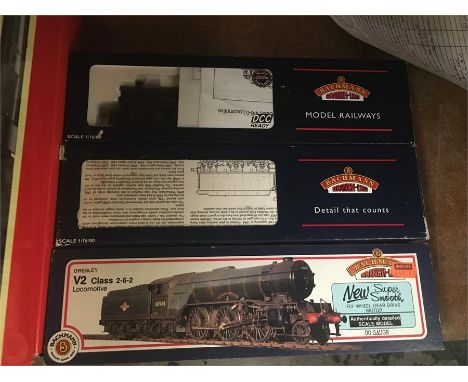 Bachmann model trains V260903 Two Chimney, 31-777 Locomotive, 31-175 Locomotive.