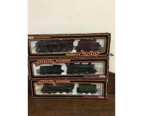 Three model trains by Mainline