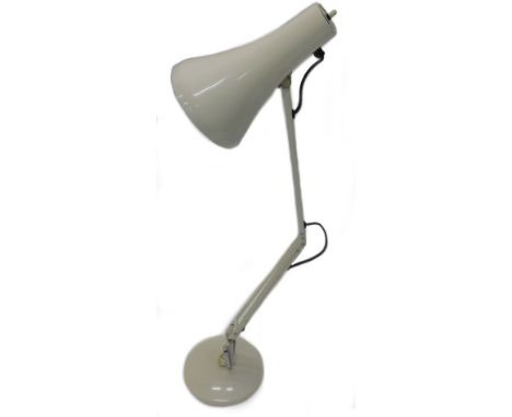 A cream enamel Anglepoise type lamp, 86cm H overall.