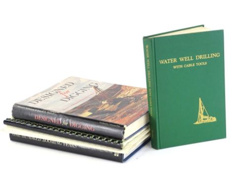 Various Ruston Bucyrus related books and ephemera, to include water well drilling with cable tools by Gordon, designed for di