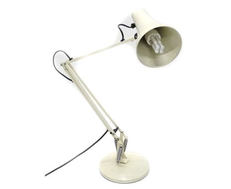 A cream enamel Anglepoise type lamp, 81cm H.