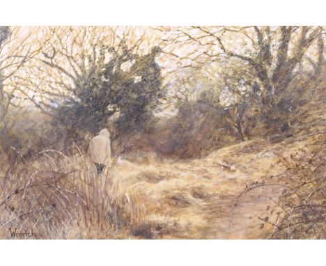 Martyn Wrench (20th century), acrylic on board, 'The Downs' Somerset. Signed lower left and titled with medium verso, 30cm x 