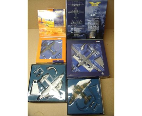 4 boxed Corgi Aviation Archive figures including Messerschmitt 109E 7.JG51, a Douglas EC-47 P Sky train, a Avro York and a Bo