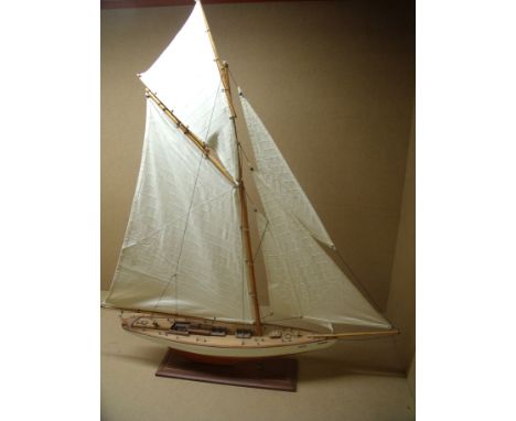 Scale model of a single masted PG-65 Saucy Yacht (length 80cm) 