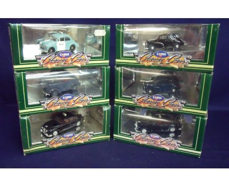 Six boxed Corgi Classic cars including various variants Morris Miner 1000 