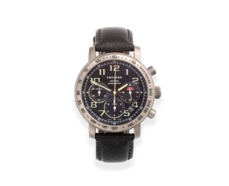 A Titanium Automatic Calendar Chronograph Wristwatch, signed Chopard, certified chronometer, model: Miglia 1000, ref: 8915, c