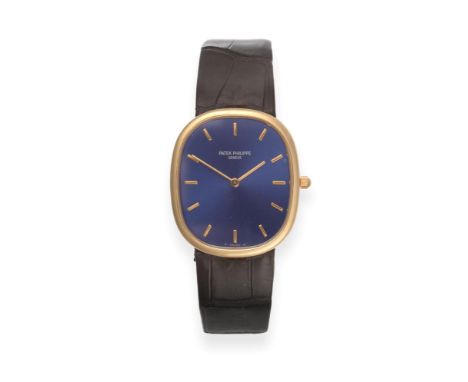 A Good 18ct Yellow Gold Automatic Wristwatch, signed Patek Philippe, model: Golden Ellipse, ref: 3738/100, circa 1993, (calib