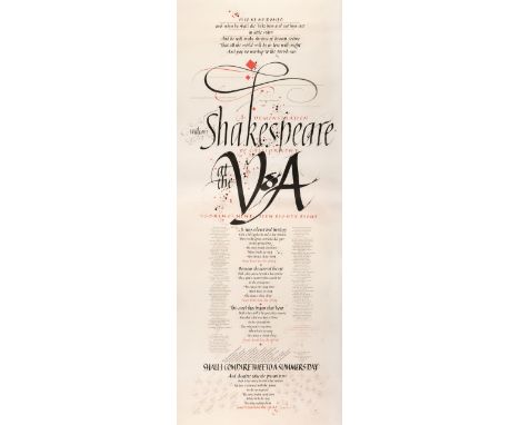 * Gallacher (Ethna, 1940-2018). Australian calligrapher. William Shakespeare at the V&amp;A. A demonstration of calligraphy i