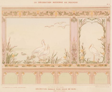 Charayron (A., Léon Durand). La décoration moderne au pochoir, Dourdan: Thezard, circa 1910, 32 full-page hand-coloured pocho