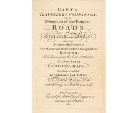 Cary (John). Cary's New Map of England and Wales with part of Scotland..., 1794, dedication and printed title with slight sta