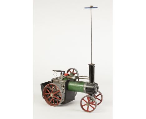 MAMOD STEAM POWERED 1A TRACTION ENGINE with remote steering rod and spirit burner, in used but not tested condition, 10" (25.