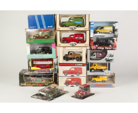 SUNDRY MINT AND BOXED DIE CAST TOY VEHICLES to include Revell 'Interstate Batteries' sports racing car, Corgi 1:50 scale Scam