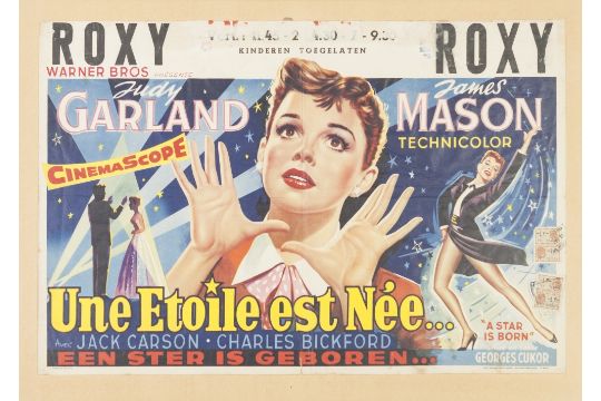 A Star Is Born Original Belgian Film Poster 1954 Starring Judy