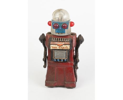 A CRAGSTAN'S (Made in Japan) tinplate battery operated 'Mr Robot' 11" (28 cm) high (poor)