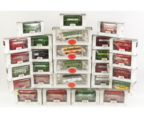 TWENTY THREE EFE MINT AND BOXED DIE CAST '00' SCALE MODELS OF CLASSIC DOUBLE-DECKER BUSES AND FOUR SINGLE-DECKER DITTO, vario