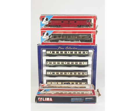 LIMA COLLECTION BOXED 00 GAUGE RAKE OF FOUR WEST HIGHLAND LINE PASSENGER COACHES in green and cream livery, good, box fair, D