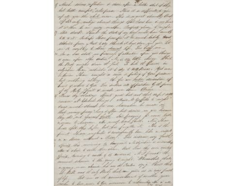 Religious introspection.- [Spiritual Diary], manuscript, a few entries loosely inserted, 130pp. excluding blanks, browned, or