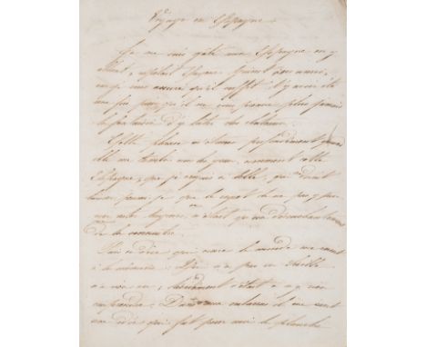 NO RESERVE Spain.- du B[ourquet] (L.) Voyage en Espagne, manuscript in French, 30pp., numerous corrections, slightly browned,