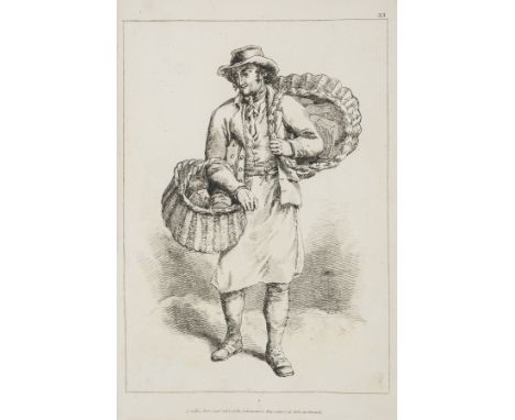 NO RESERVE Drawing.- Pyne (William Henry) Rustic Figures, in Imitation of Chalk, 36 soft-ground etchings on thick wove paper,