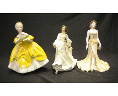 Two Royal Doulton ceramic figures including: 'The Last Waltz,' HN2315; and  'Free Spirit,' HN3728, (height 20cm approx, each)