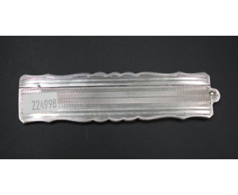 Continental silver &amp; faux tortoise shell comb folding with impress marks, 22cm length approx (open)