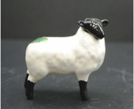 Beswick black faced sheep ceramic figure marked to base, (height 6cm approx).