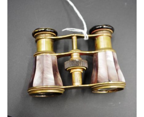 Pair vintage French MoP encased opera glasses Mother of Pearl encased opera glasses, marked for 'A. Lefevre, Paris.'