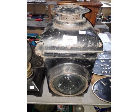 An Adlake non sweating railway lamp.  