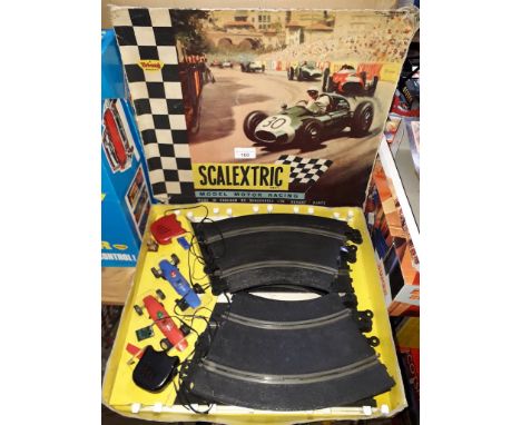 A Vintage Sclaextric model motor racing game.  