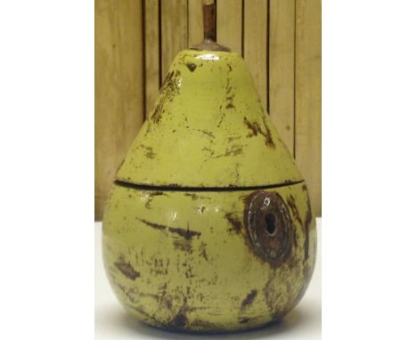 C19th PEAR SHAPED TEA CADDY, 17CM  