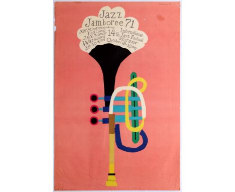 Polish Advertising Original Vintage Poster – Jazz Jamboree' 71 - 14th International Jazz Festival, Warsaw 1971. Colorful desi