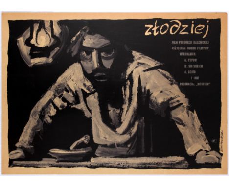 Polish Movie Original Vintage Poster for the Soviet film The Thief (Zlodziej) – Franciszek Starowiesky  Directed by Fiodor Fi