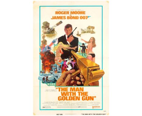 Movie Original Vintage Poster James Bond 007 The Man with The Golden Gun. Ian Fleming's The Man with the Golden Gun, the 1974