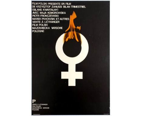 Movie Original Vintage Poster for the Polish film A Woman's Decision (Bilan Trimestriel / Bilans Kwartalny) - French Original