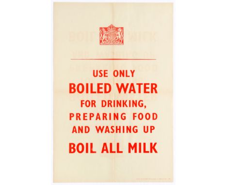 Original vintage World War Two propaganda poster issued in England by the H.M. Stationery Office with the slogan, Use Only Bo