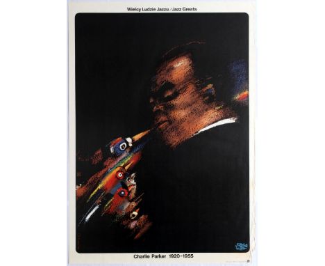 Polish Advertising Original Vintage Poster - Jazz Greats – Charlie Parker (1920-1955) – Waldemar Swierzy  Wielcy Ludzie Jazzu