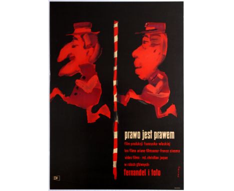 Polish Movie Original Vintage Poster for the French-Italian film The Law Is the Law (La loi c'est la Loi / Prawo jest prawem)