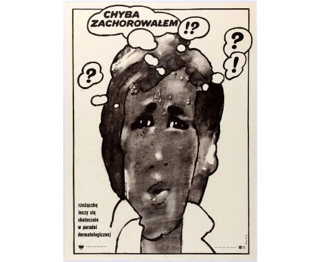 Polish Propaganda Original Vintage Poster – Health & Social - I think I got sick? (Chyba zachorowalem!?) – Gonorrhoea can be 