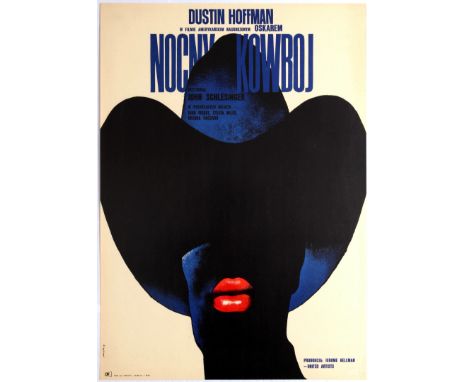 Polish Movie Original Vintage Poster for the US film Midnight Cowboy (Nocny Kowboj) – Waldemar Swierzy Directed by John Schle