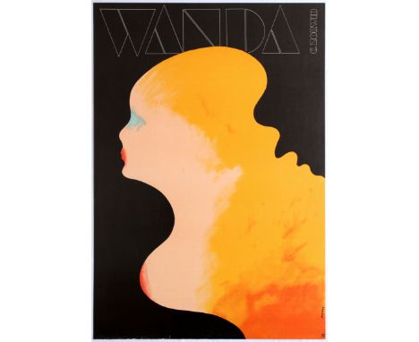 Polish Advertising Original Vintage Poster – Wanda – C. Norwid by Waldemar Swierzy. Wanda was a heroine of the 1840 narrative
