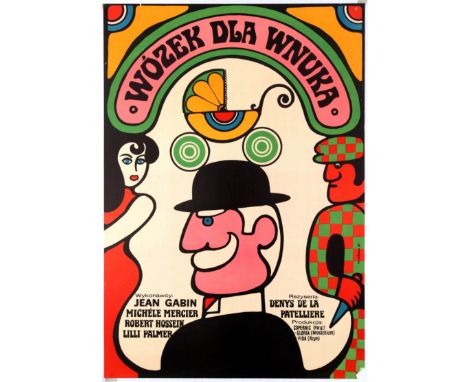 Polish Movie Original Vintage Poster for the 1965 French film God's Thunder (Le tonnerre de Dieu / Wózek dla wnuka) – Wiktor 