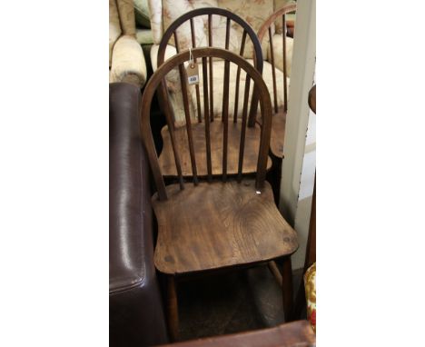 Set of 4 stick back Windsor dining chairs