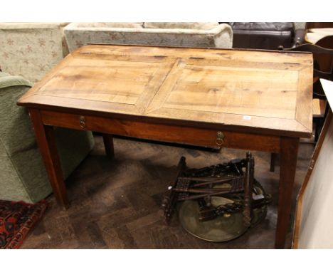 4' 9" mahogany sloping top double school type desk