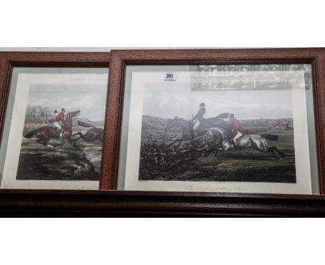 Pair of Victorian coloured fox hunting prints after Fores